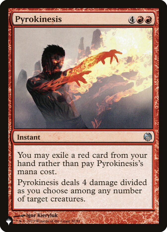 Pyrokinesis, The List Card Art