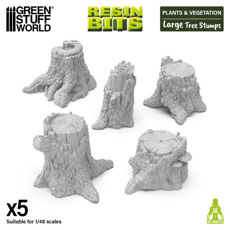 Green Stuff World - 5 Large Tree Stumps