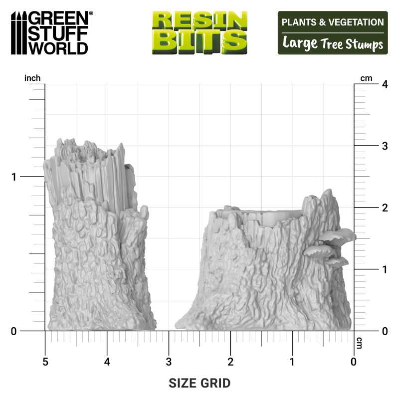 Green Stuff World - 5 Large Tree Stumps