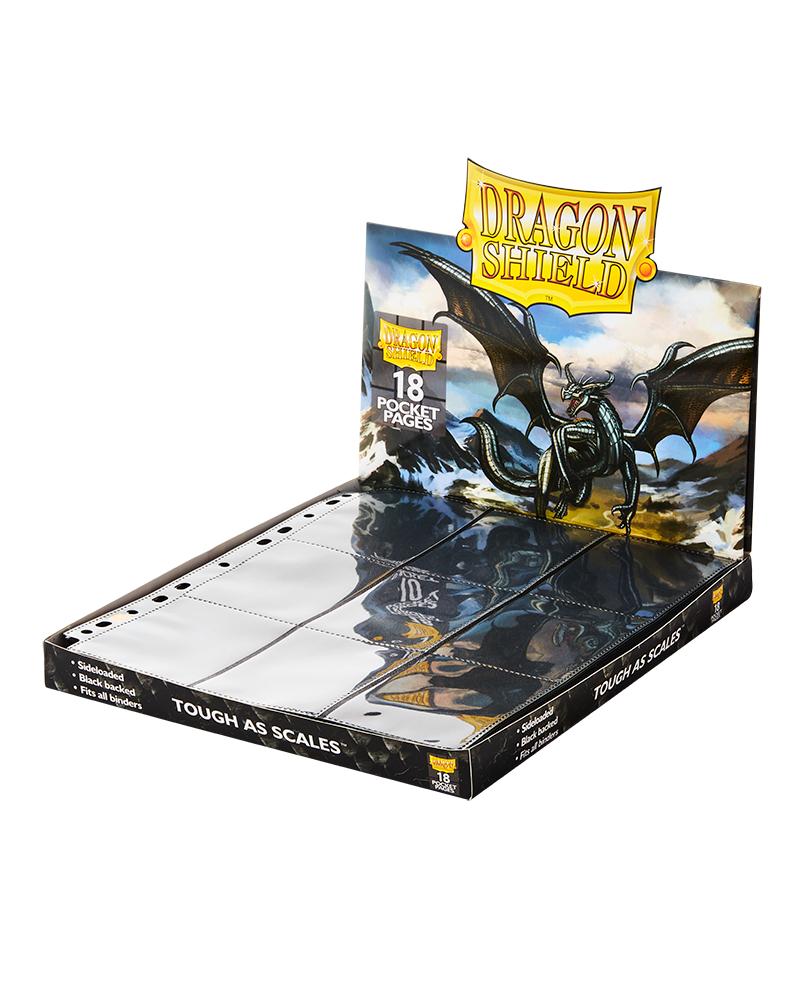 Dragon Shield - 18-pocket Side Loading Pages - Black (50 pages)