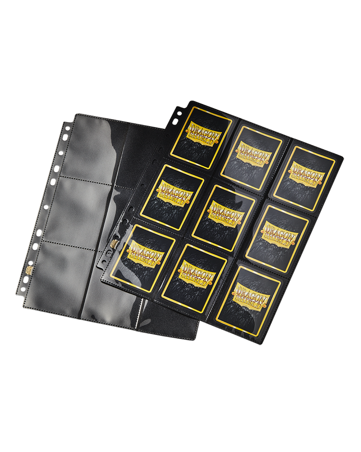 Dragon Shield - 18-pocket Side Loading Pages - Black (50 pages)